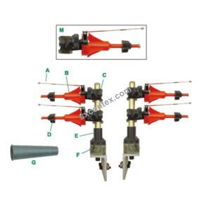 4 Heads Leno Selvedge Tensioner Frame for Textile Machinery
