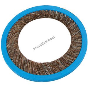 Weft Feeder Flat Base Z Type Ring Brush Wool / Ox Hair, OD: 143mm